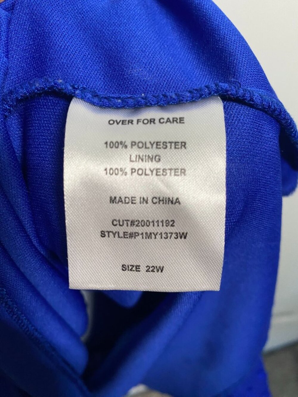 Polka Dot Sheer Royal Blue 22w Wrap Dress With Flutter Sleeves & Tie Waist - Picture 7 of 11